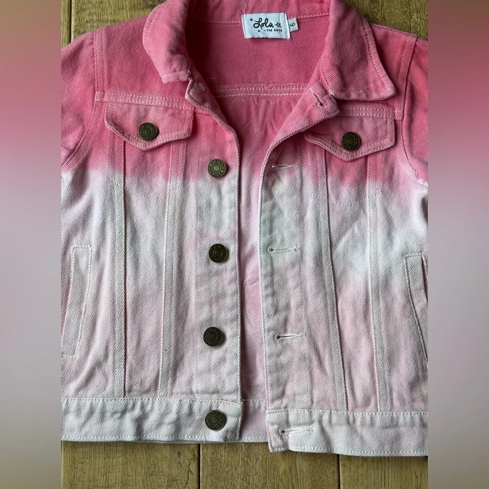 Lola + The Boys Dip Dye All About The Patch Denim Jacket size 6